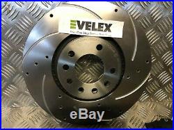 FRONT & REAR DRILLED & GROOVED DISCS PADS SAAB 93 VAUXHALL SIGNUM VECTRA C 314mm