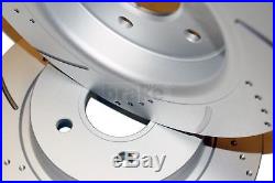 Focus ST 2.5 Coated Brake Discs and Brembo Pads Front Rear Dimpled Grooved 225