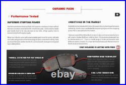 For 02 05 Chevy Trailblazer Envoy Front+Rear Drill Brake Rotors + Ceramic Pads