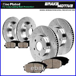 For 2007 2008 2009 Ford Edge MKX Front + Rear Drilled Brake Rotors Ceramic Pads