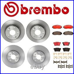 For Acura TSX Honda Accord Front & Rear Disc Brake Rotors and Pads Brembo Kit