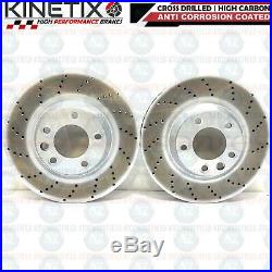 For Audi Q7 Vw Touareg Porsche Cayenne Front Rear Drilled Brake Discs Pads Wires