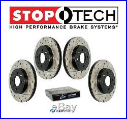 For BMW F10 535i Front & Rear Drilled & Slotted Brake Disc Rotors StopTech