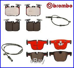 For BMW F30 335i 328i Front and Rear Disc Brake Pads Set and Sensors Brembo KIT