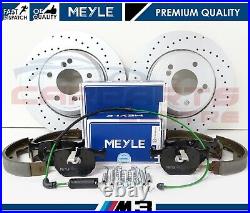 For Bmw M3 E46 3.2 Rear Drilled Brake Discs Meyle Pads Sensor Shoes Fitting Kit
