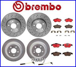 For MB W204 C Class Front Rear Brembo Brake Kit Disc Rotors Ceramic Pads Sensors