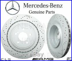 For MB W212 W218 AMG Pair Set 2 Front & Rear Disc Brake Rotors Slotted Drilled