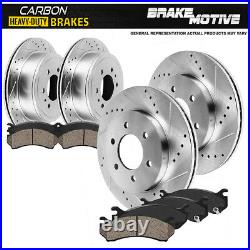 For Nissan Frontier Xterra Front and Rear Brake Rotors and Carbon Ceramic Pads