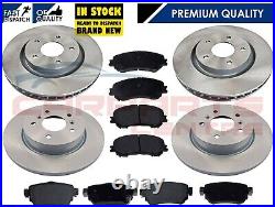 For Nissan Qashqai J11 13-19 Front Vented & Rear Solid Brake Discs & Brake Pads