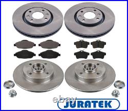 For Peugeot 3008 1.6 HDI 2009-2016 Front & Rear Brake Discs & Pads withABS Rings