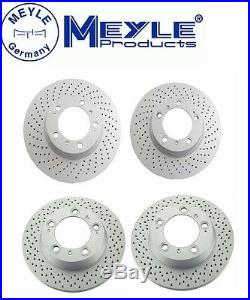 For Porsche Boxster Cayman Set of 2 Front &2 Rear Drilled Disc Brake Rotor Meyle
