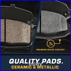 For Regal Chevy Malibu 9-5 Front+Rear OE Disc Brake Rotors & Ceramic Pads