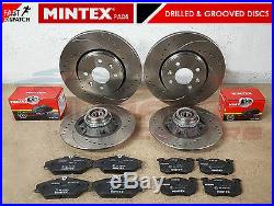 For Renault Clio Sport 172 182 Front Rear Drilled & Grooved Brake Discs Pads