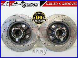 For Starlet Glanza Ep91 Ep82 Drilled Grooved Rear Brake Discs Abs Ring & Pads
