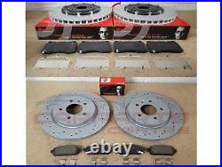 For Vauxhall Astra J Gtc Vxr Front Rear Drilled Brake Disc Discs Brembo Pads Set