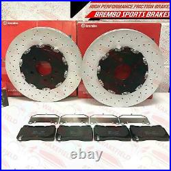 For Vauxhall Astra J Gtc Vxr Front Rear Drilled Brake Discs Brembo Pads Set