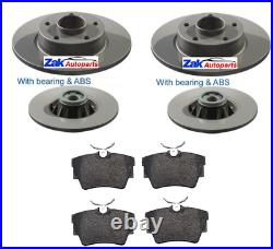 For Vauxhall Vivaro REAR BRAKE DISCS & PADS (FITTED WITH ABS AND WHEEL BEARING)