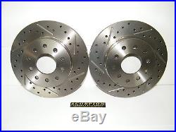 Ford 9 Inch Rear Disc Brake Conversion Kit Drilled & Slotted Rotors ...