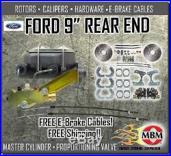 Ford 9 Rear Disc Brake Conversion Kit Complete With Disc Disc Master & Prop Valve