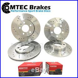 Ford Focus 2.0ST TDCi 2014- Drilled Grooved Front & Rear Brake Discs + Pads