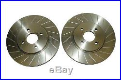 Ford Focus ST170 Front and Rear Brake Discs and Mintex Pads Grooved Performance