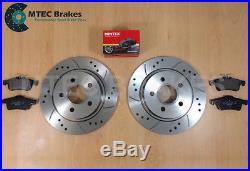 Ford Focus ST225 2.5 MTEC Drilled Grooved Brake Discs Front Rear & Mintex Pads