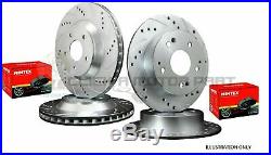 Ford Mondeo Mk4 07-15 Front & Rear Drilled & Grooved Brake Discs + Mintex Pads