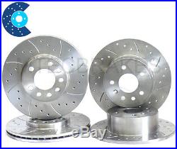 Ford SIERRA RS COSWORTH 2wd Drilled Grooved Brake Discs Front Rear