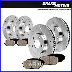 Front And Rear Brake Disc Rotors & Ceramic Pads For 2001 2002 Acura MDX
