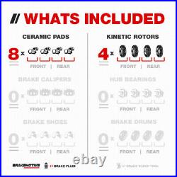 Front And Rear Brake Disc Rotors +Ceramic Pads Kit For Subaru Impreza RS Legacy
