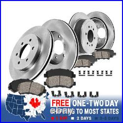 Front And Rear Brake Rotors & Ceramic Pads For Nissan Frontier Xterra Equator