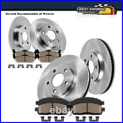 Front And Rear Brake Rotors + Ceramic Pads For VW Volkswagen Beetle Golf Jetta