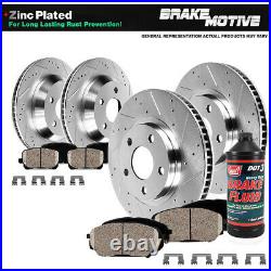 Front And Rear Drill Slot Brake Rotors & Ceramic Pads For BMW X5 X6