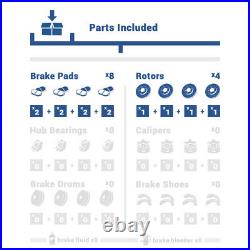 Front And Rear Rotors & Ceramic Pads For Pontiac Vibe Toyota Matrix Corolla XRS