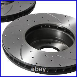Front Drilled Grooved 324mm Brake Discs For Bmw 5 Series E60 E61 520d 530d 02-10