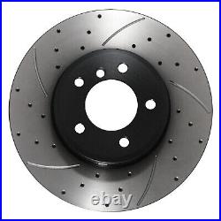 Front Drilled Grooved 324mm Brake Discs For Bmw E60 E61 520d 530i 523i 02-10