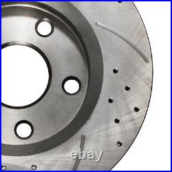 Front Drilled Grooved 345mm Brake Discs For Audi A3 S3 8p 2.5 3.2 V6 Quattro 03+