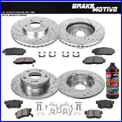 Front & Rear Brake Disc Rotors & Ceramic Pads For HONDA ACCORD COUPE ACURA TSX