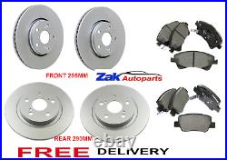 Front & Rear Brake Discs & Pads For Toyota Avensis 1.6 1.8 2.0 D4d 2009-2013