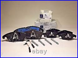 Front&Rear Brake Pads With Sensors For Mercedes C250 C300 C350 E550 E350 GENUINE