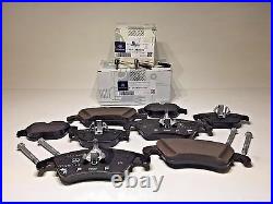 Front&Rear Brake Pads With Sensors For Mercedes C250 C300 C350 E550 E350 GENUINE
