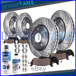 Front & Rear Brake Pads and Drilled Rotors 2006 2007 2008 2017 Dodge Ram 1500