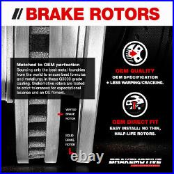 Front+Rear Brake Rotors +Carbon Ceramic Pads For 2007 2014 Cadillac Escalade