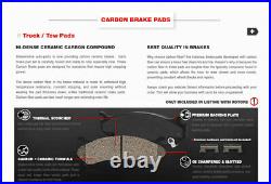 Front + Rear Brake Rotors + Carbon Ceramic Pads For Dodge Ram 1500 2500 3500