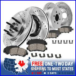 Front+Rear Brake Rotors +Ceramic Pads For 2004 2005 2006 2007 2008 Ford F150