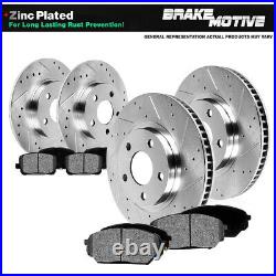 Front+Rear Drill Slot Brake Rotors And Metallic Pads For BMW 323i 325i 328i E36