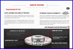 Front & Rear Drill Slot Brake Rotors & Ceramic Pads For 03 07 Honda Accord V6