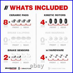 Front+Rear Drill Slot Brake Rotors & Ceramic Pads For BMW 535i 550i 550i xDrive