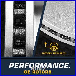 Front+Rear Drill Slot Brake Rotors & Ceramic Pads For Ford Explorer Flex Taurus