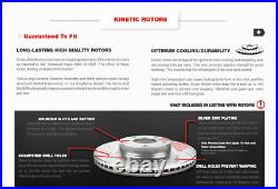 Front+Rear Drill Slot Brake Rotors & Ceramic Pads For Infiniti G35 G37 G37X Q60